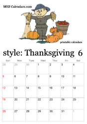 Thanksgiving Holiday, Calendar