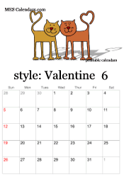 love, cute cat calendar